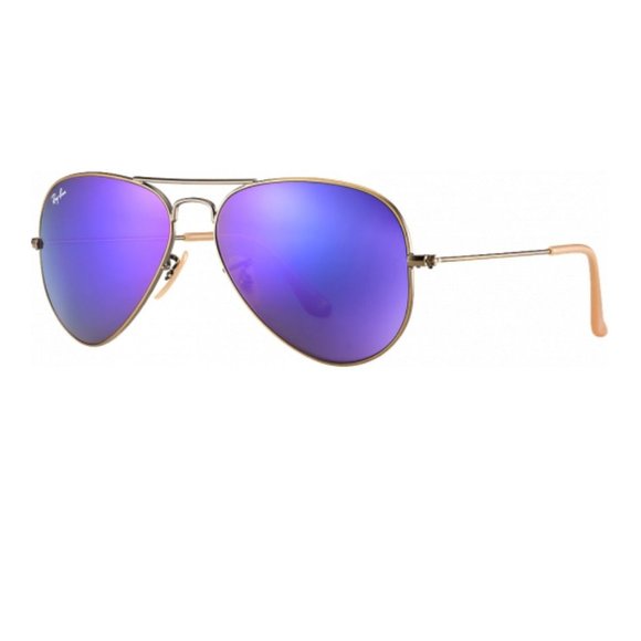Ray-Ban Gold Purple Lens Aviators